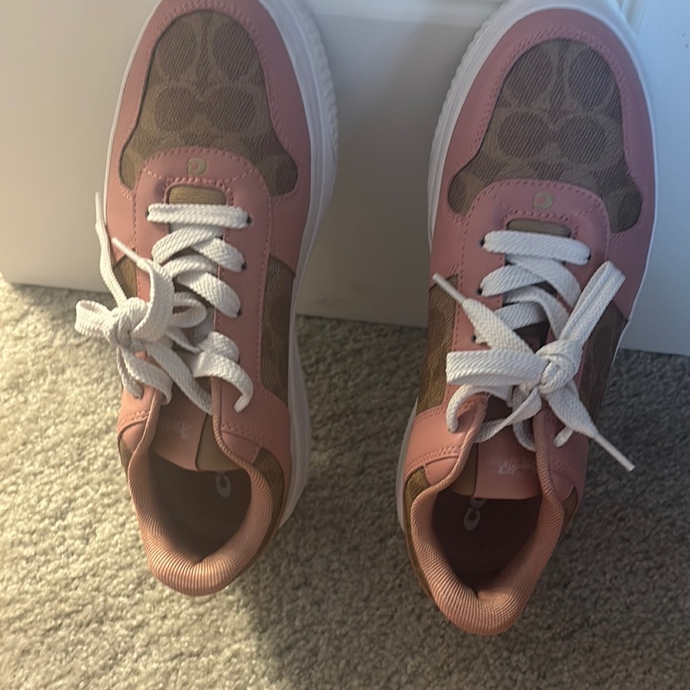 Coach Pink and Brown Women's Sneakers